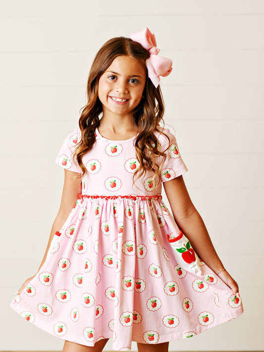Swoon Kids Back to School Apple Dress
