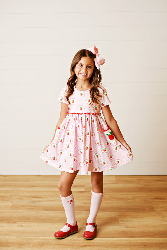 Swoon Kids Back to School Apple Dress