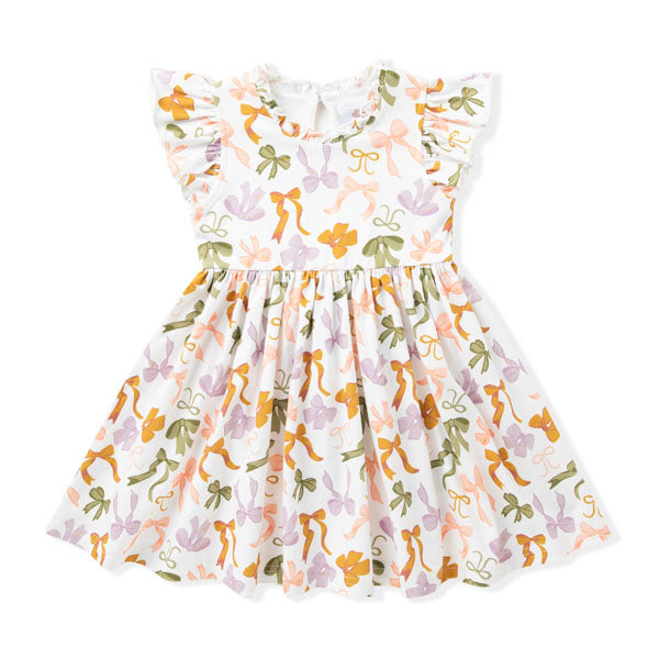 Swoon Kids Flutter Bow-tiful Fall Dress