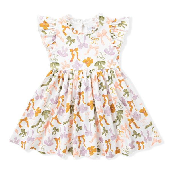 Swoon Kids Flutter Bow-tiful Fall Dress