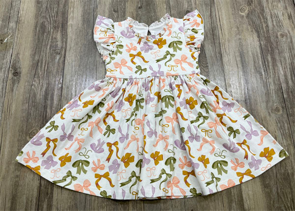 Swoon Kids Flutter Bow-tiful Fall Dress
