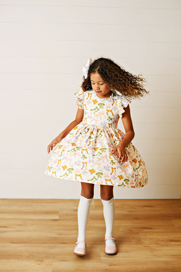 Swoon Kids Flutter Bow-tiful Fall Dress