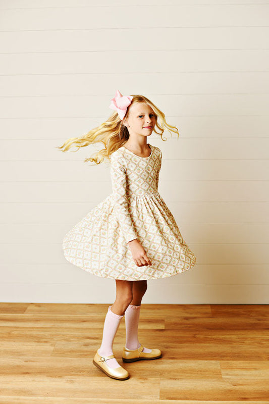 Swoon Kids Harvest Moon Pumpkin Ribbed Dress