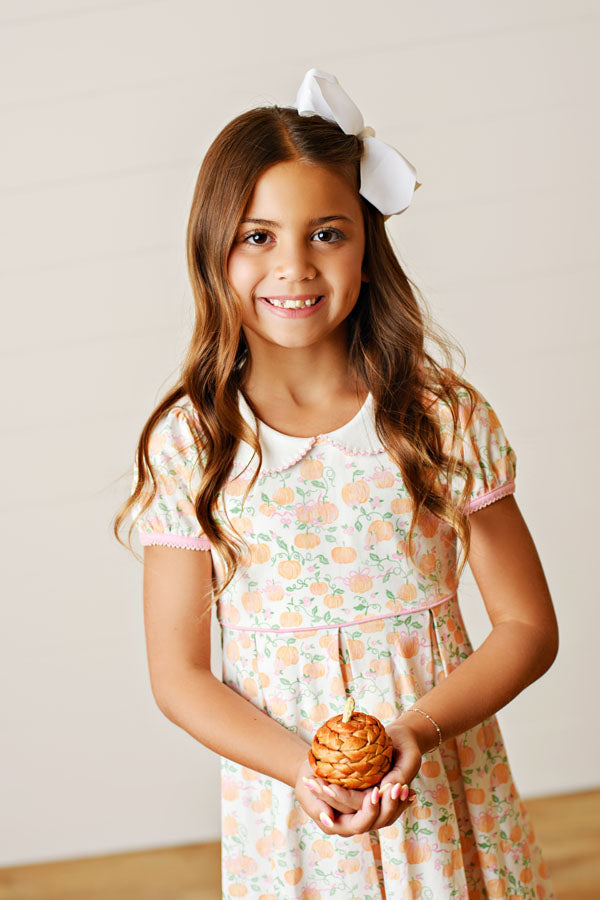 Swoon Kids Pumpkin Patch Pleat Proper Dress Style FW2540