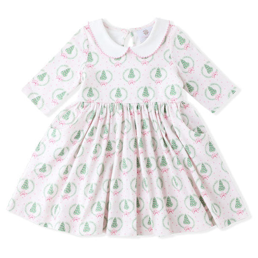 Swoon Kids Pink Christmas Proper Twirl Dress Style FW2550