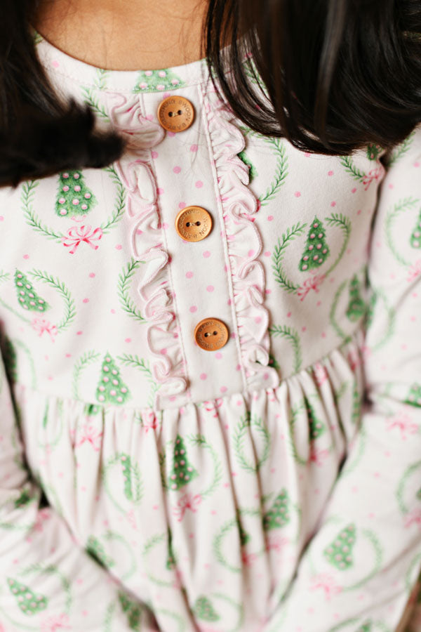Swoon Kids Pink Christmas Bliss Pocket Dress Style FW2551