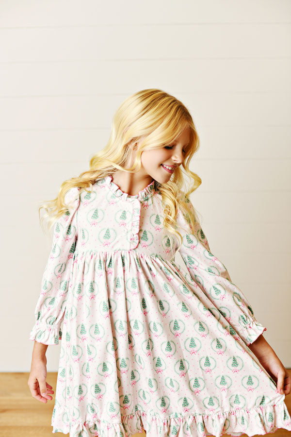 Swoon Kids Pink Christmas Play Butterknit Dress
