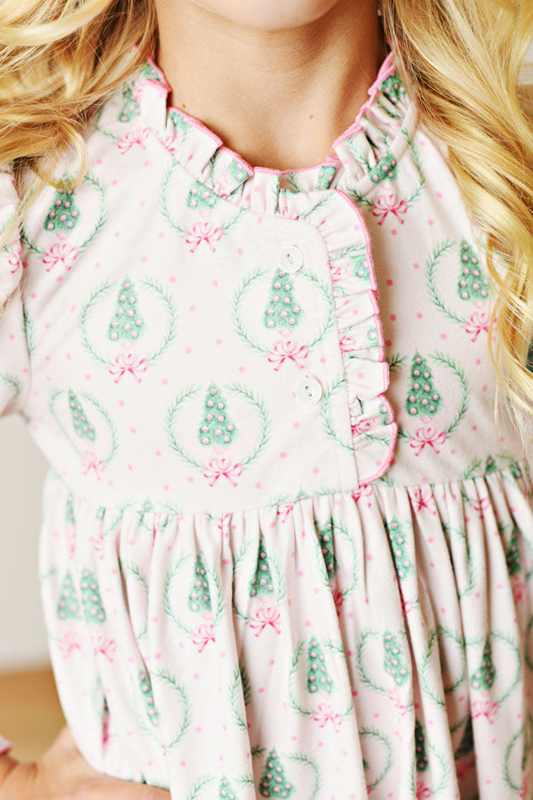 Swoon Kids Pink Christmas Play Butterknit Dress