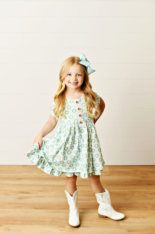 Swoon Kids Merry Wreath Petal Dress