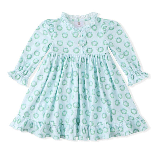 Swoon Kids Merry Wreath Butterknit Play Dress Style FW2562