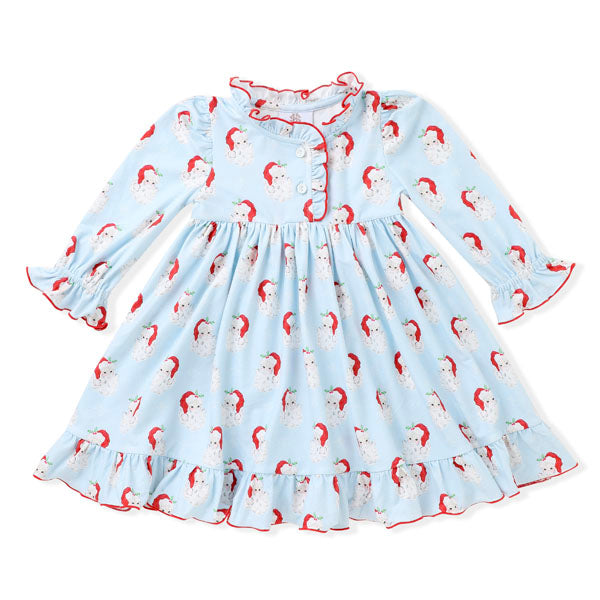 Swoon Kids Santa Baby Blue Butterknit Play Dress