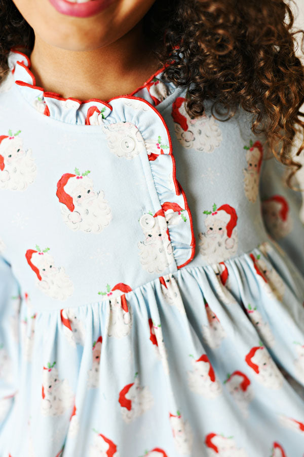 Swoon Kids Santa Baby Blue Butterknit Play Dress