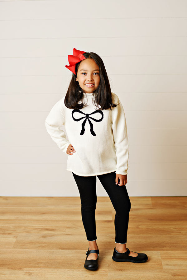 Swoon Baby Black Bow Sweater