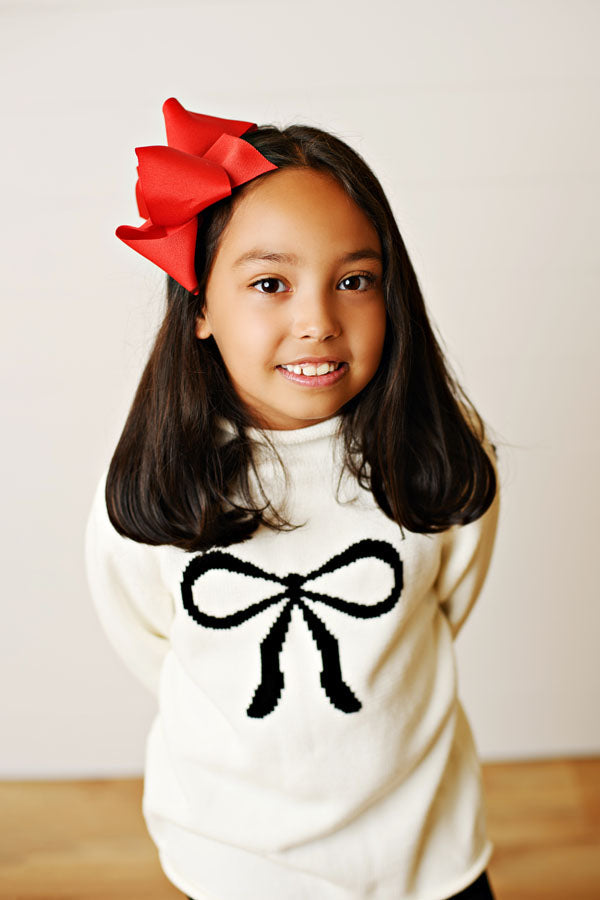 Swoon Baby Black Bow Sweater