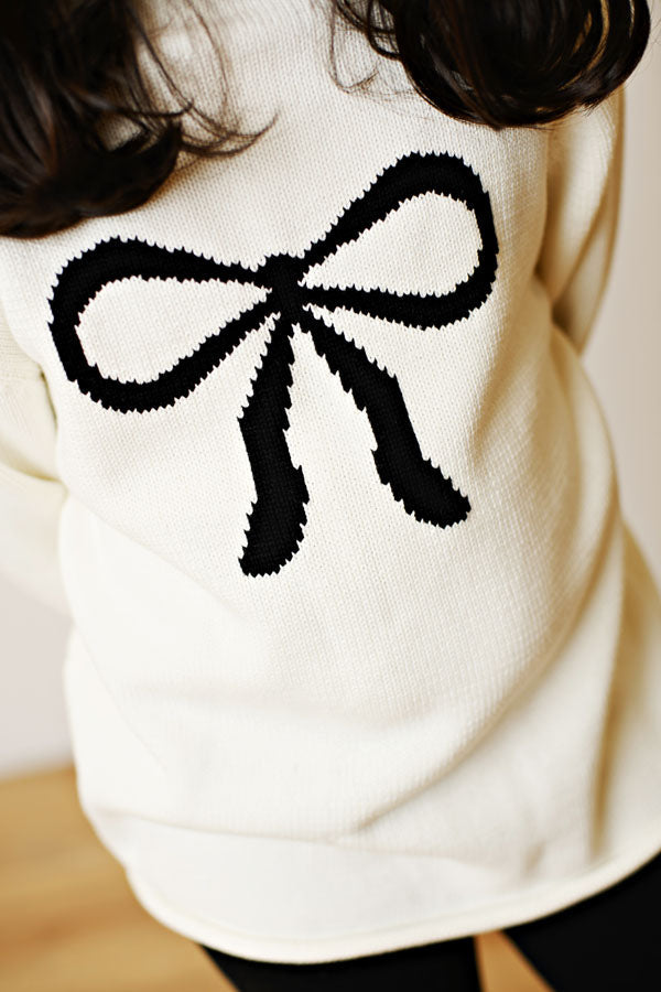 Swoon Baby Black Bow Sweater
