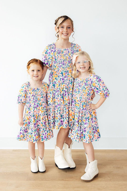 Mila & Rose Garden Groove Smocked Ruffle Dress