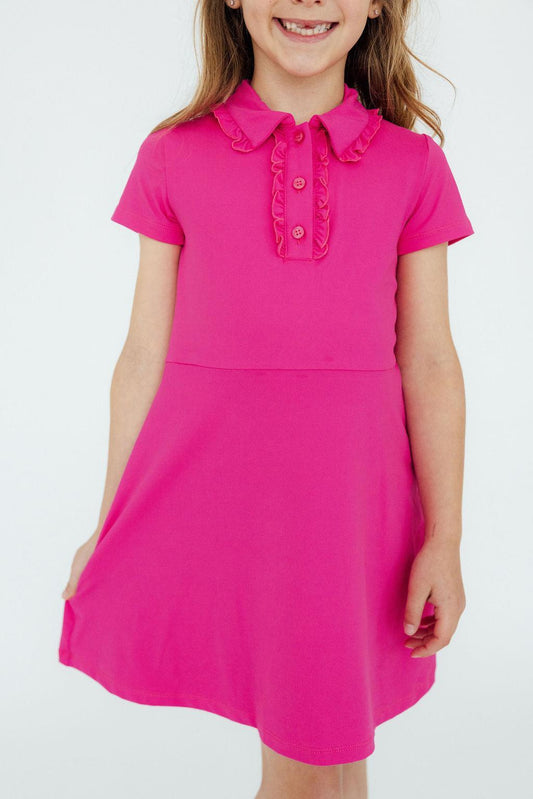 Mila & Rose Hot Pink S/S Polo Dress