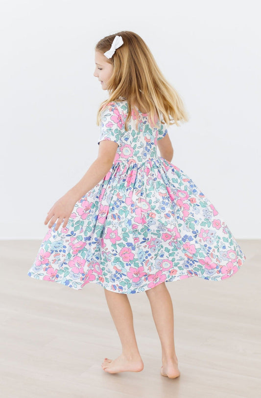 Mila and Rose Hydrangea S/S Pocket Twirl Dress