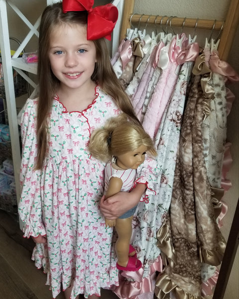 Swoon Baby Holly Bow Watercolor Butterknit Gown Style 23-68