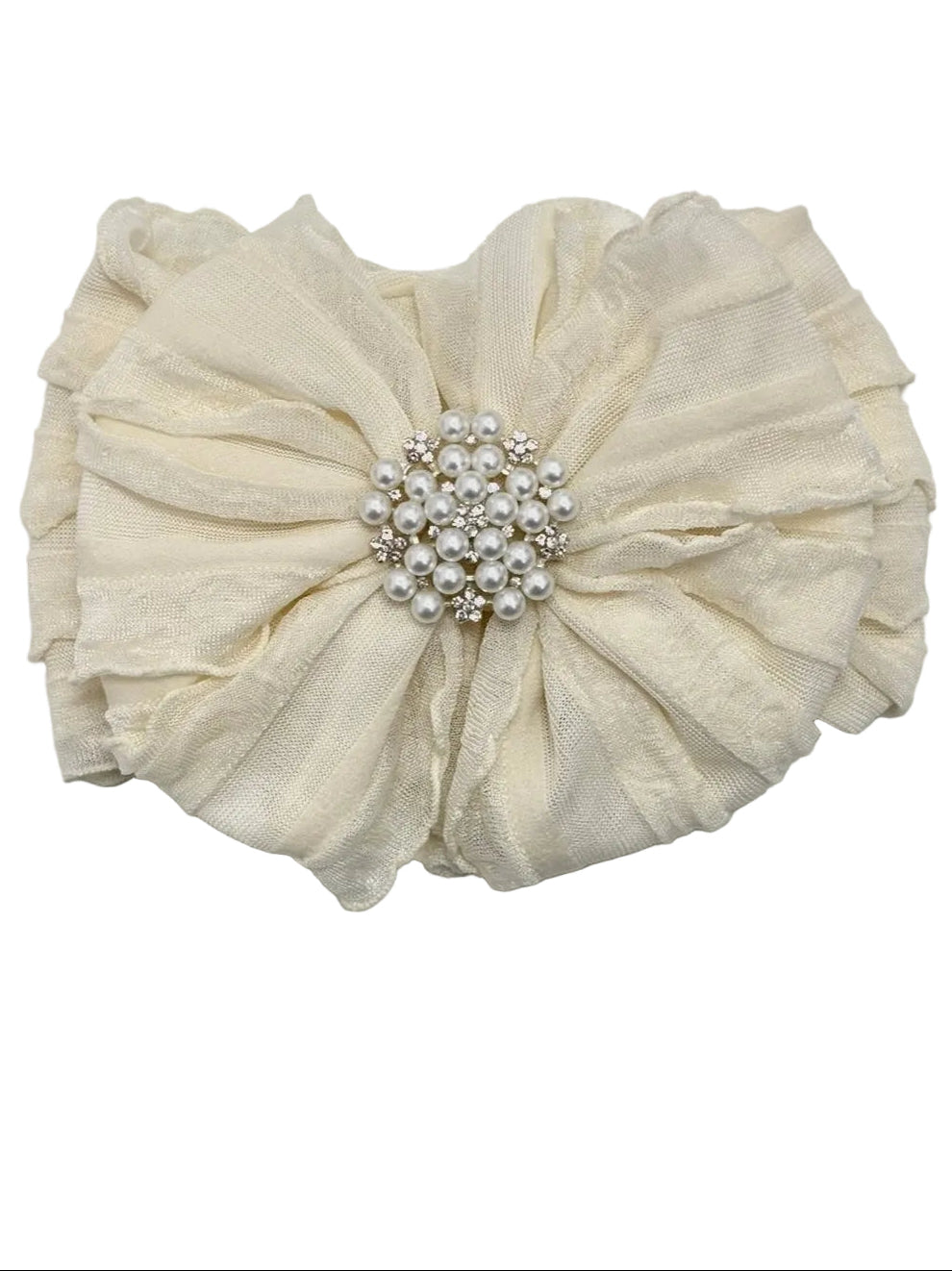 In Awe Couture Pearl Ruffled Headband