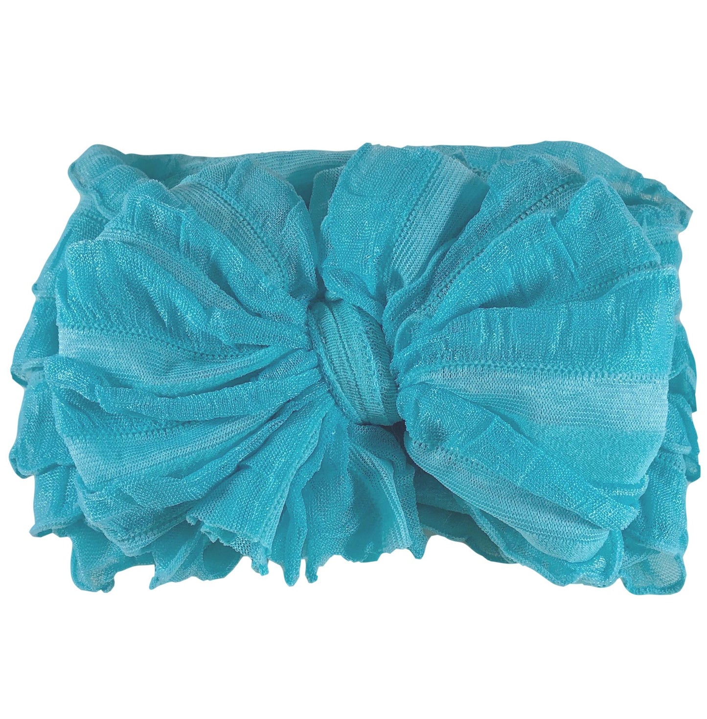 In Awe Couture Ruffled Headband - Lagoon