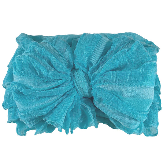 In Awe Couture Ruffled Headband - Lagoon