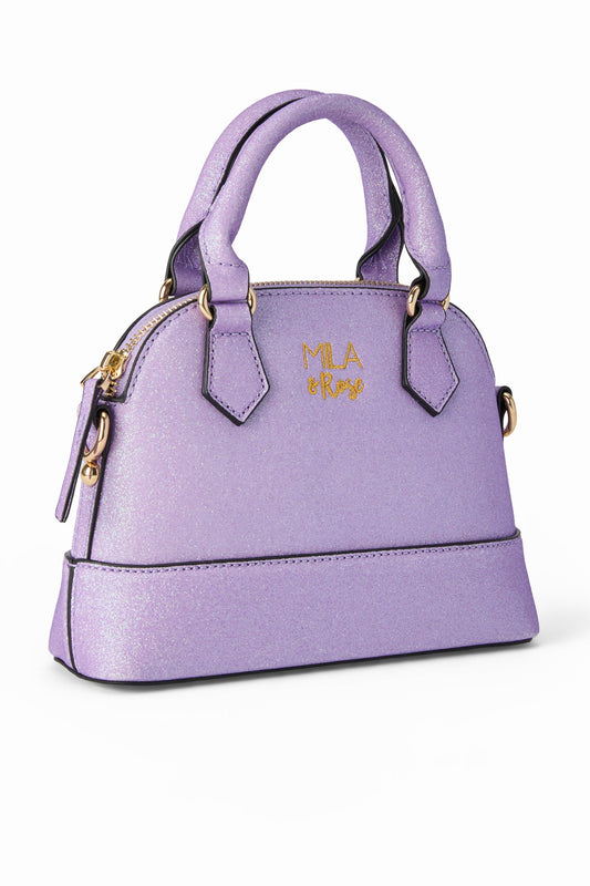 Mila & Rose Lavender Glitter Girl's Crossbody Purse