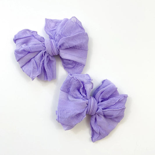 In Awe Couture Lavender Ruffle Clip Set