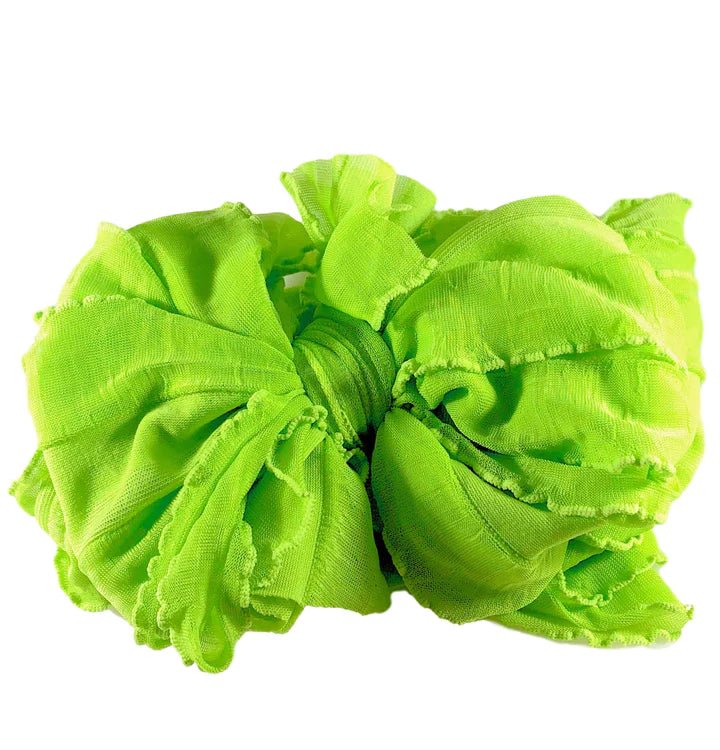 In Awe Couture Lime Ruffled Headband