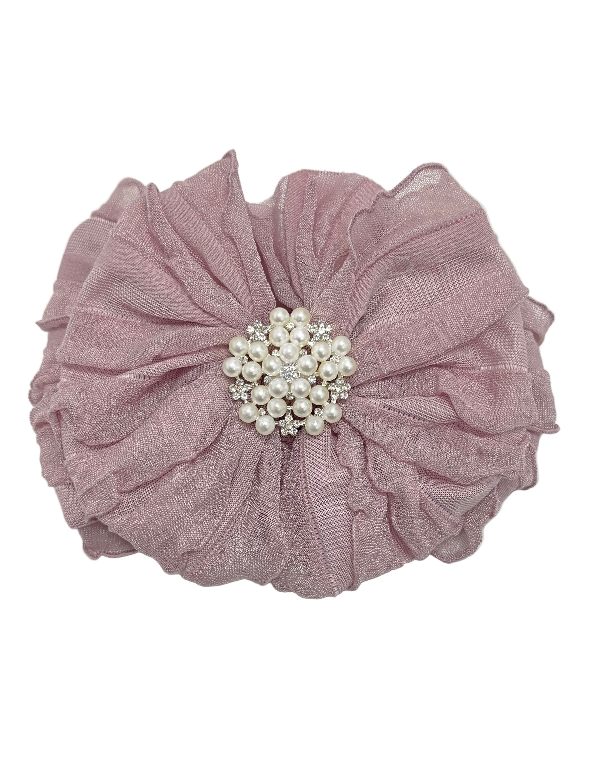 In Awe Couture Pearl Ruffled Headband