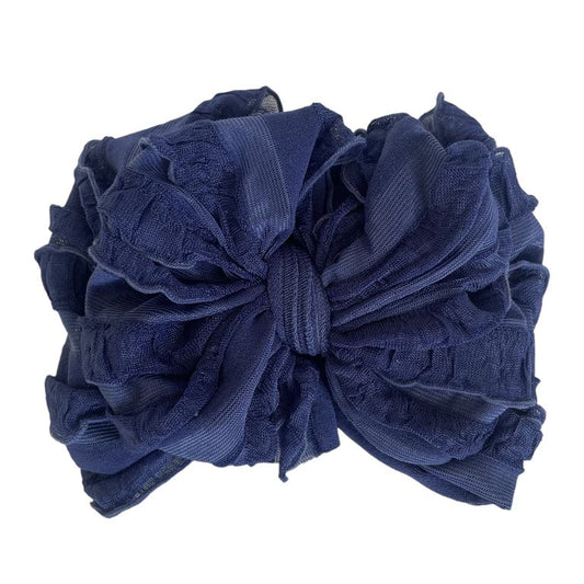 In Awe Couture Navy Ruffled Headband