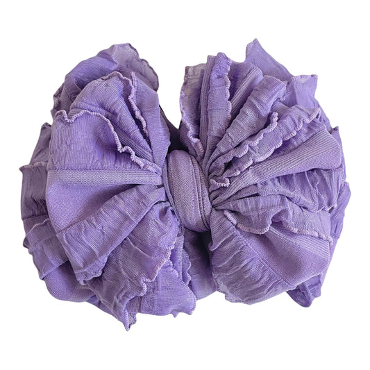 In Awe Couture Ruffled Headband - Orchid