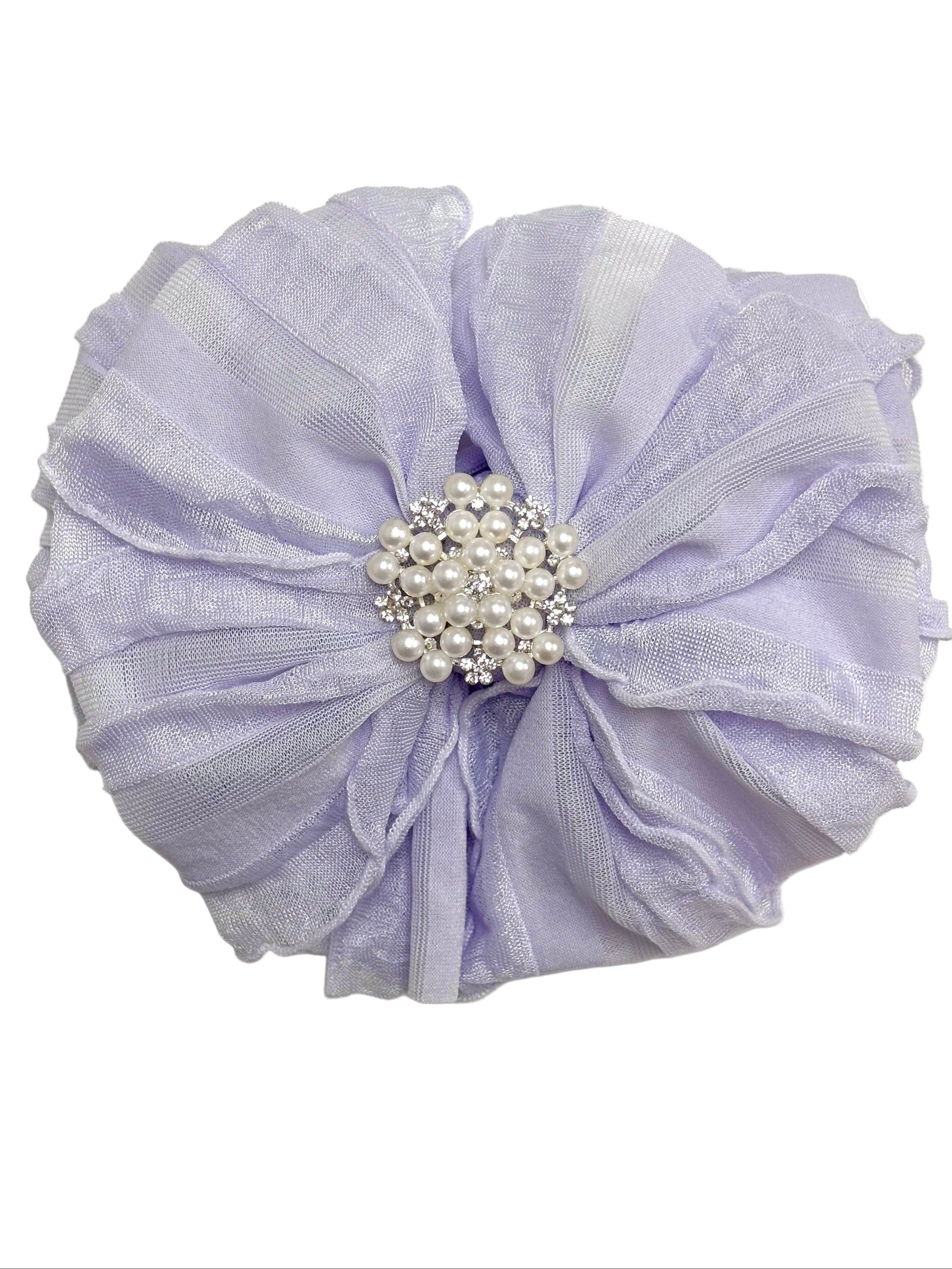 In Awe Couture Pearl Ruffled Headband