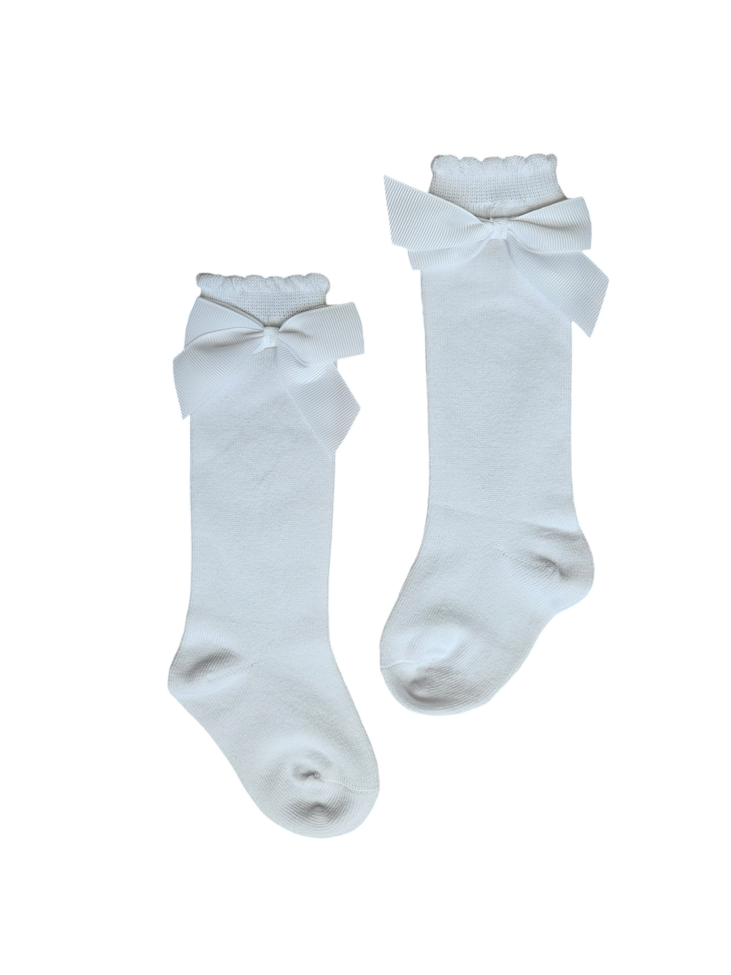 Girls White Bow Socks