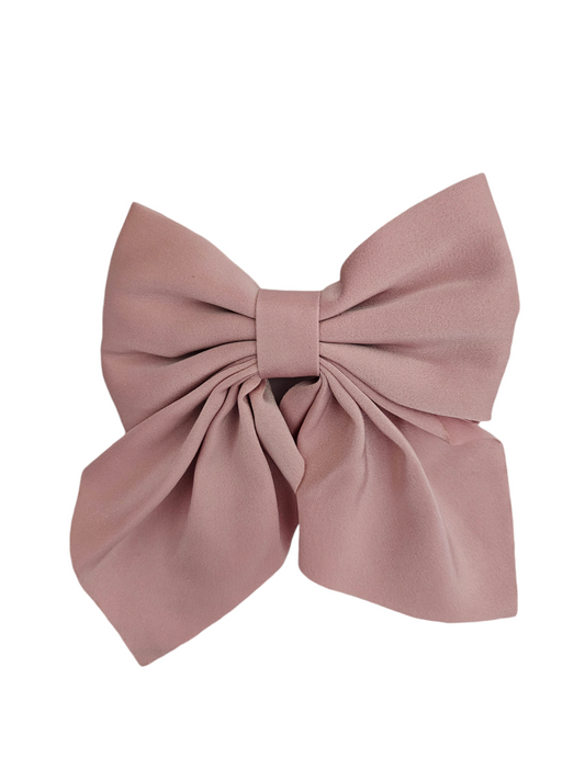 Satin Mauve Bow with Tails