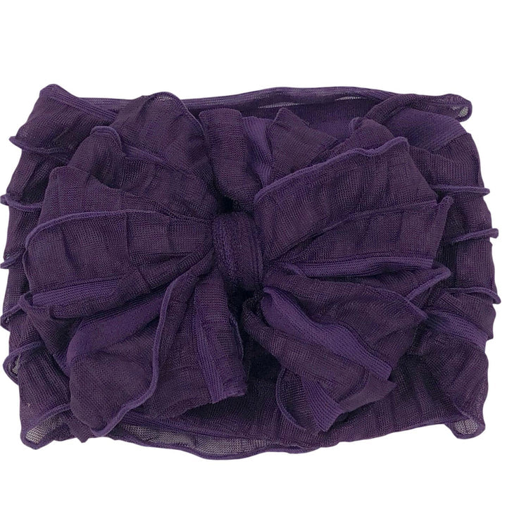 In Awe Couture Plum Ruffled Headband