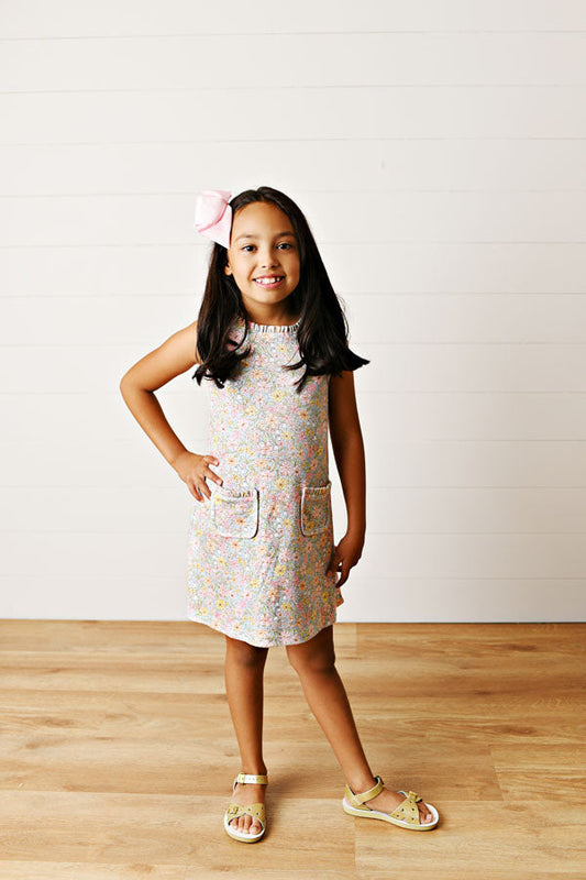 Swoon Kids Watercolor Garden Pocket Dress