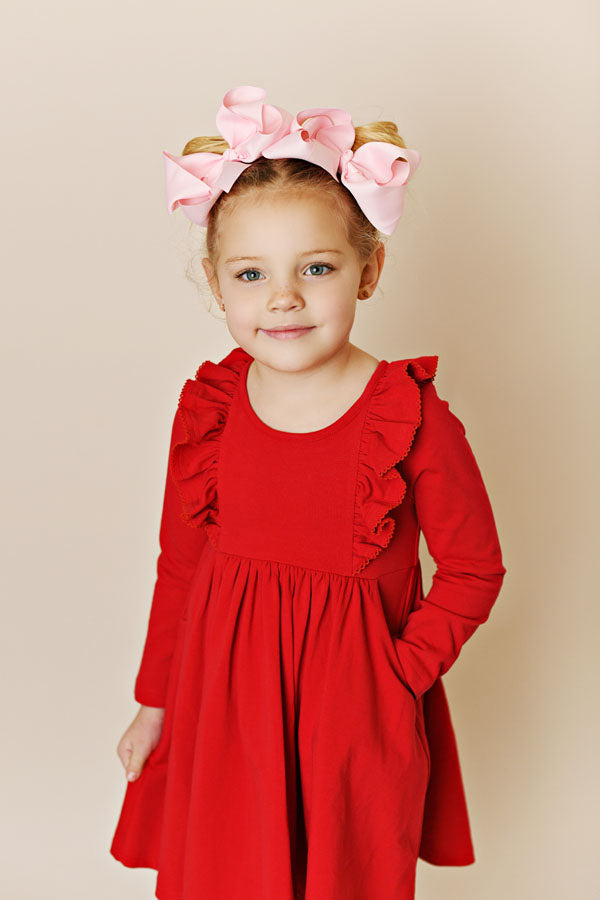 Swoon Baby Red Bella Knit Pocket Dress