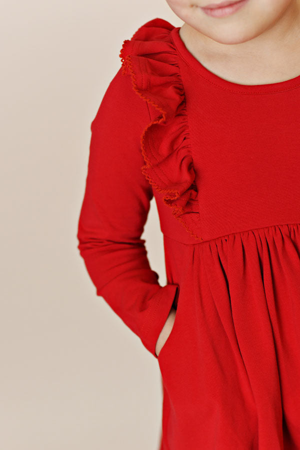 Swoon Baby Red Bella Knit Pocket Dress