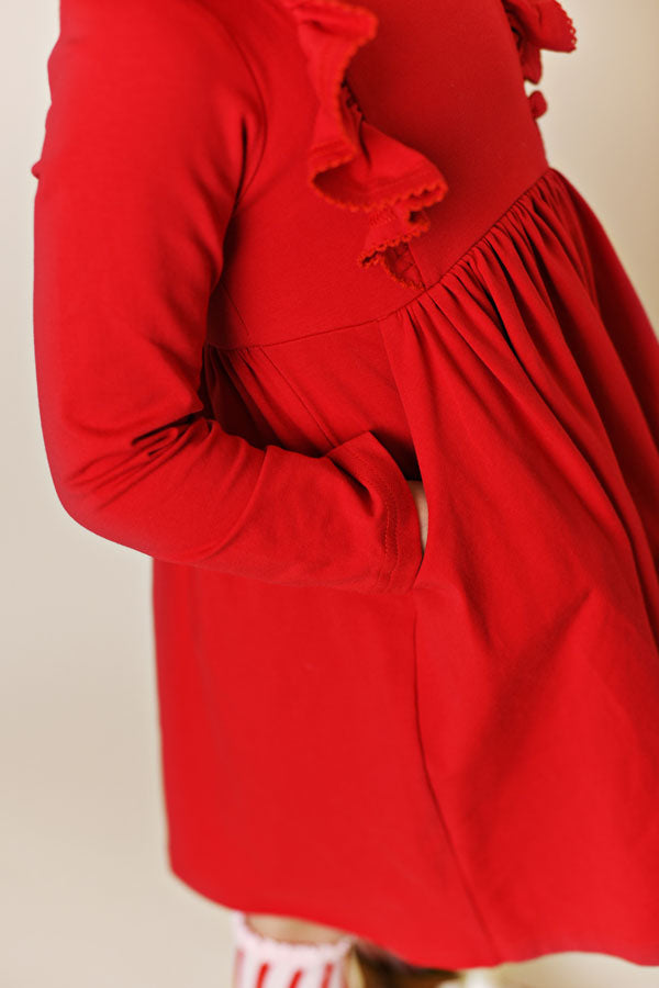 Swoon Baby Red Bella Knit Pocket Dress