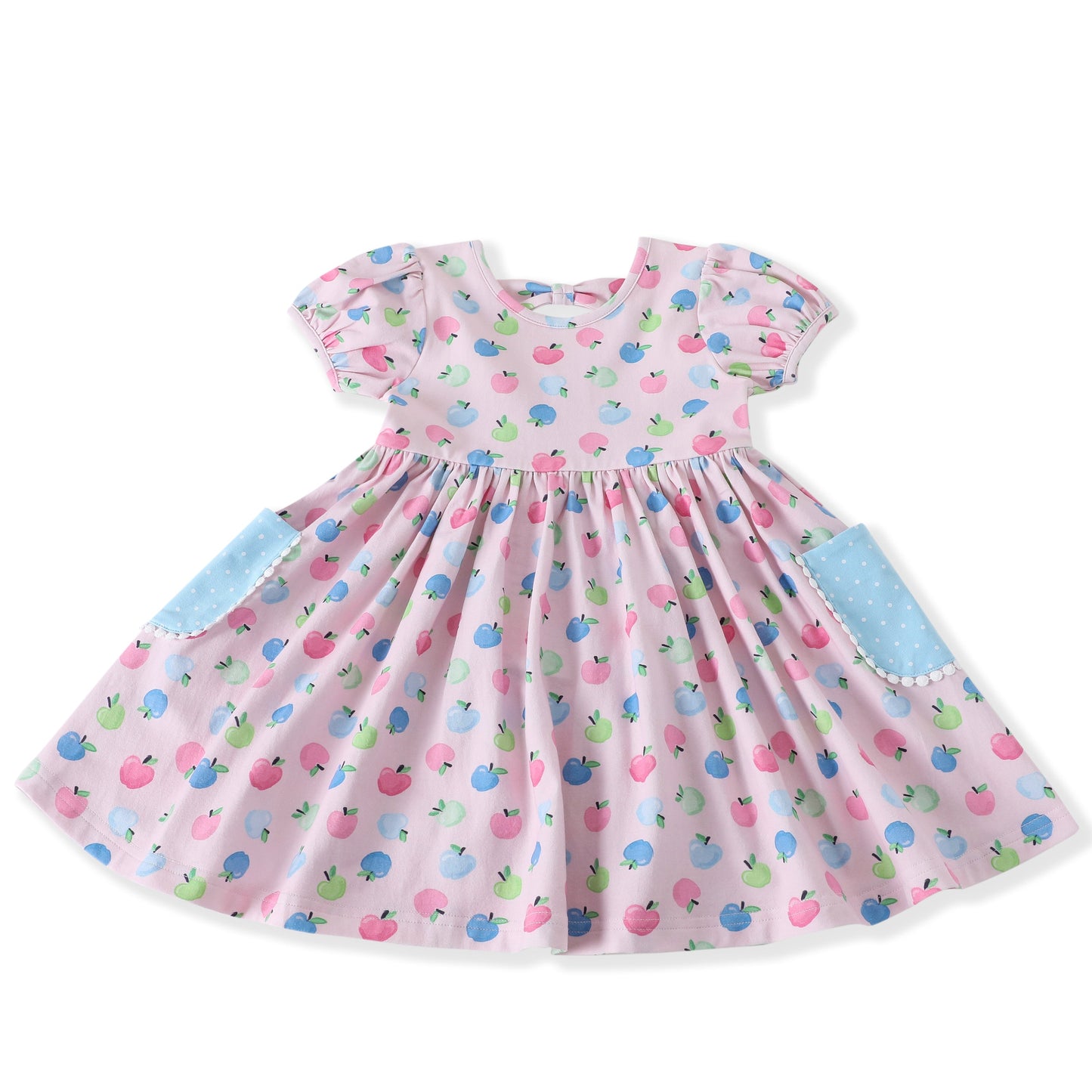 Swoon Baby Pastel Apple Pocket Dress