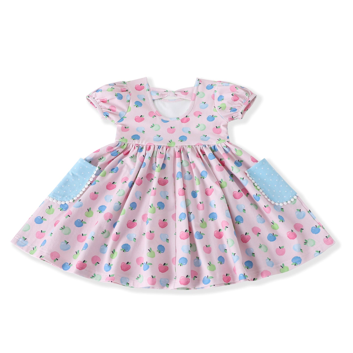 Swoon Baby Pastel Apple Pocket Dress