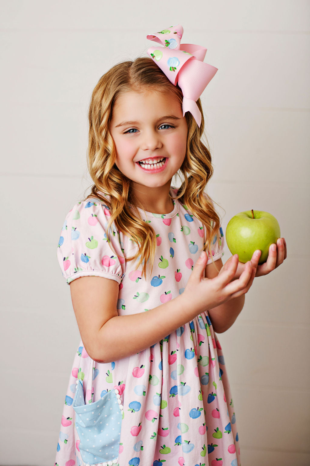 Swoon Baby Pastel Apple Pocket Dress