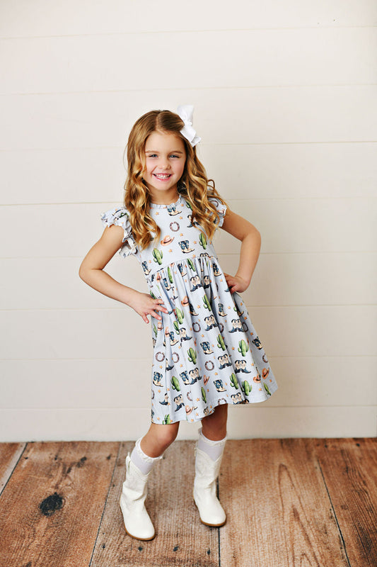 Swoon Baby Rodeo Boots Flutter Dress