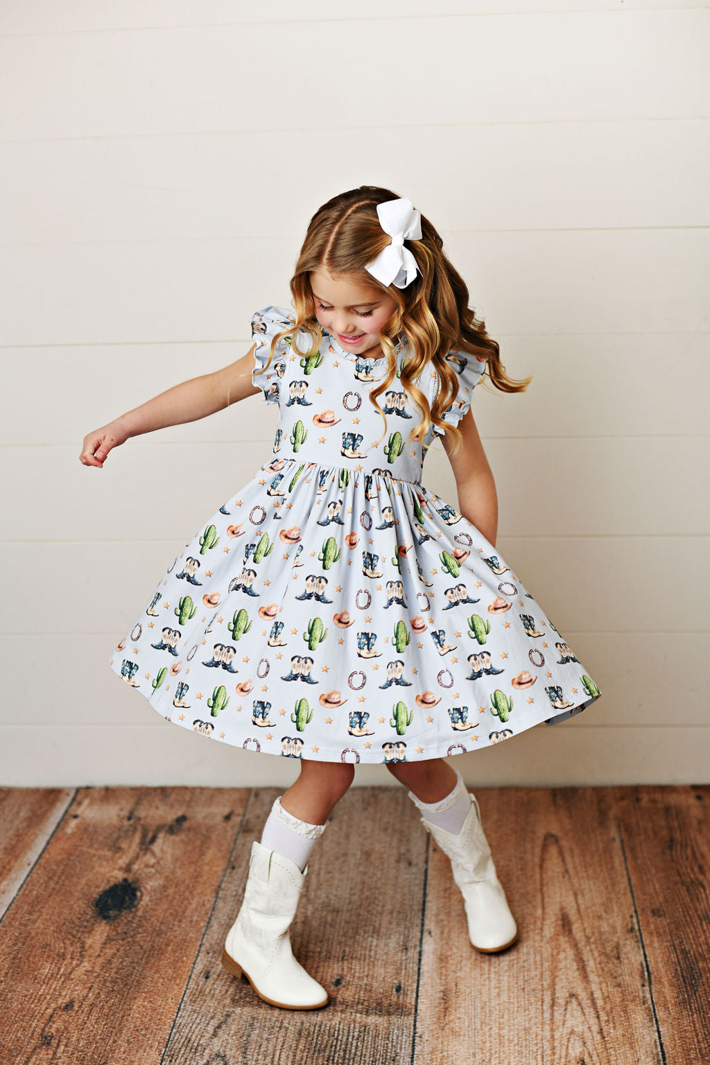 Swoon Baby Rodeo Boots Flutter Dress