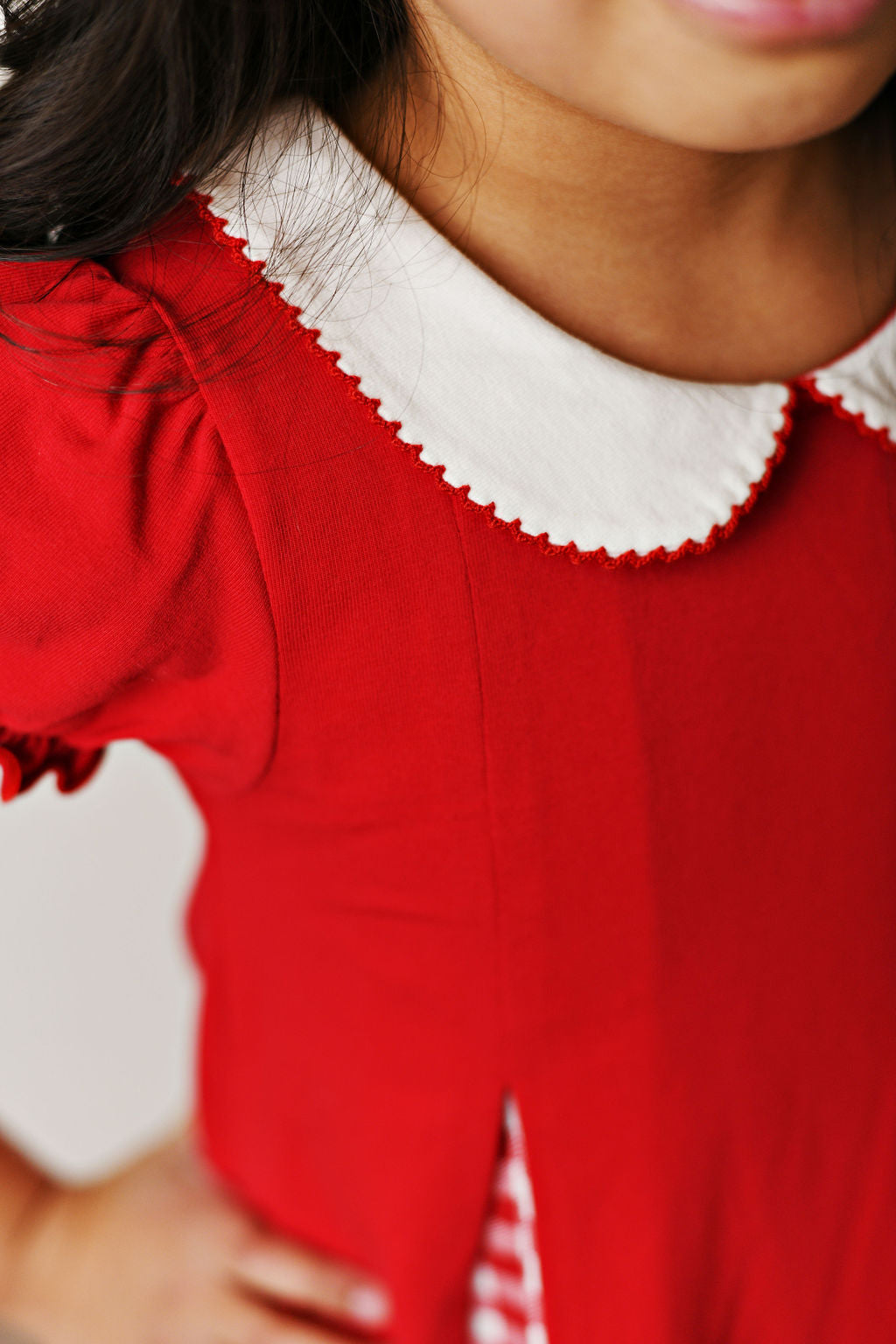 Swoon Baby Game Day Red Gingham Pleat Dress