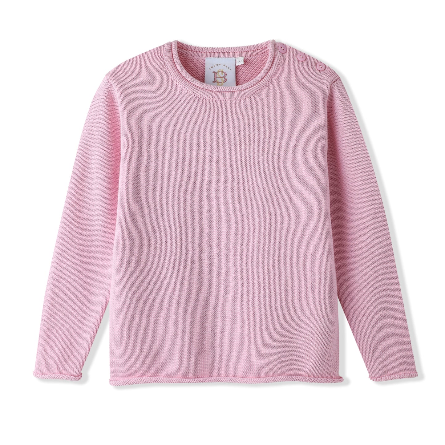 Swoon Baby Fall Holiday Rolled Neck Pink Sweater