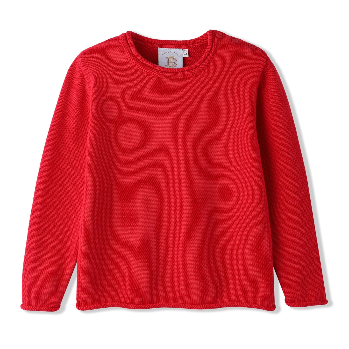 Swoon Baby Holiday Rolled Neck Red Sweater