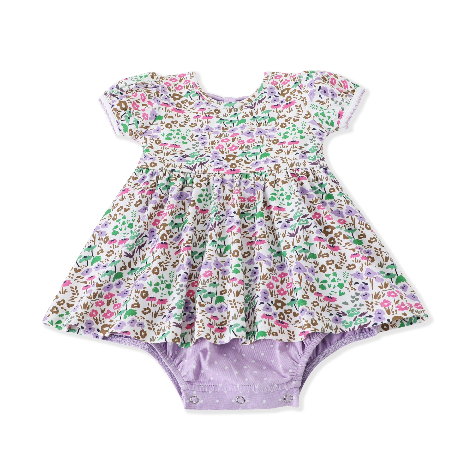 Swoon Baby Fall Meadow Bubble Bow Dress 