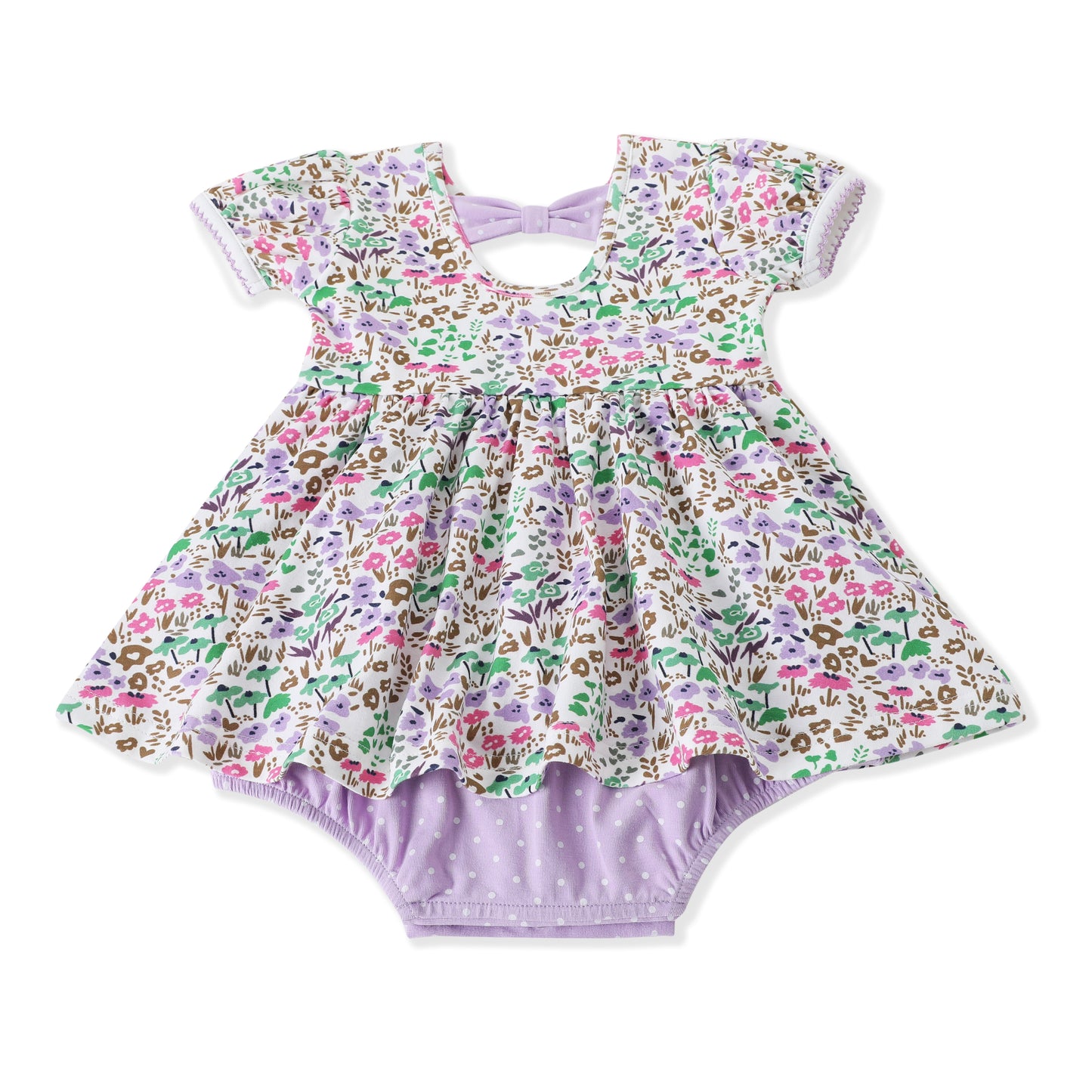 Swoon Baby Fall Meadow Bubble Bow Dress 